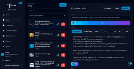 CMS Dashboard